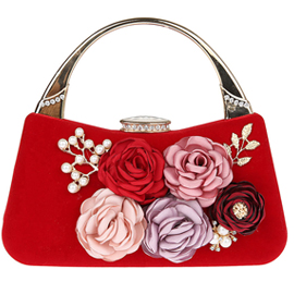 Clutches Purses Bags, Flower Wedding Evening Handbag