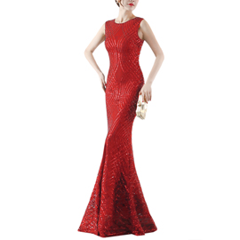 red cocktail dress lace